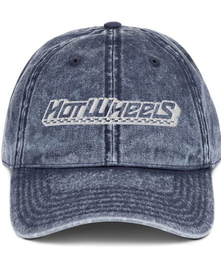 Hot Wheels  Checked Logo Blue Denim Dad Hat